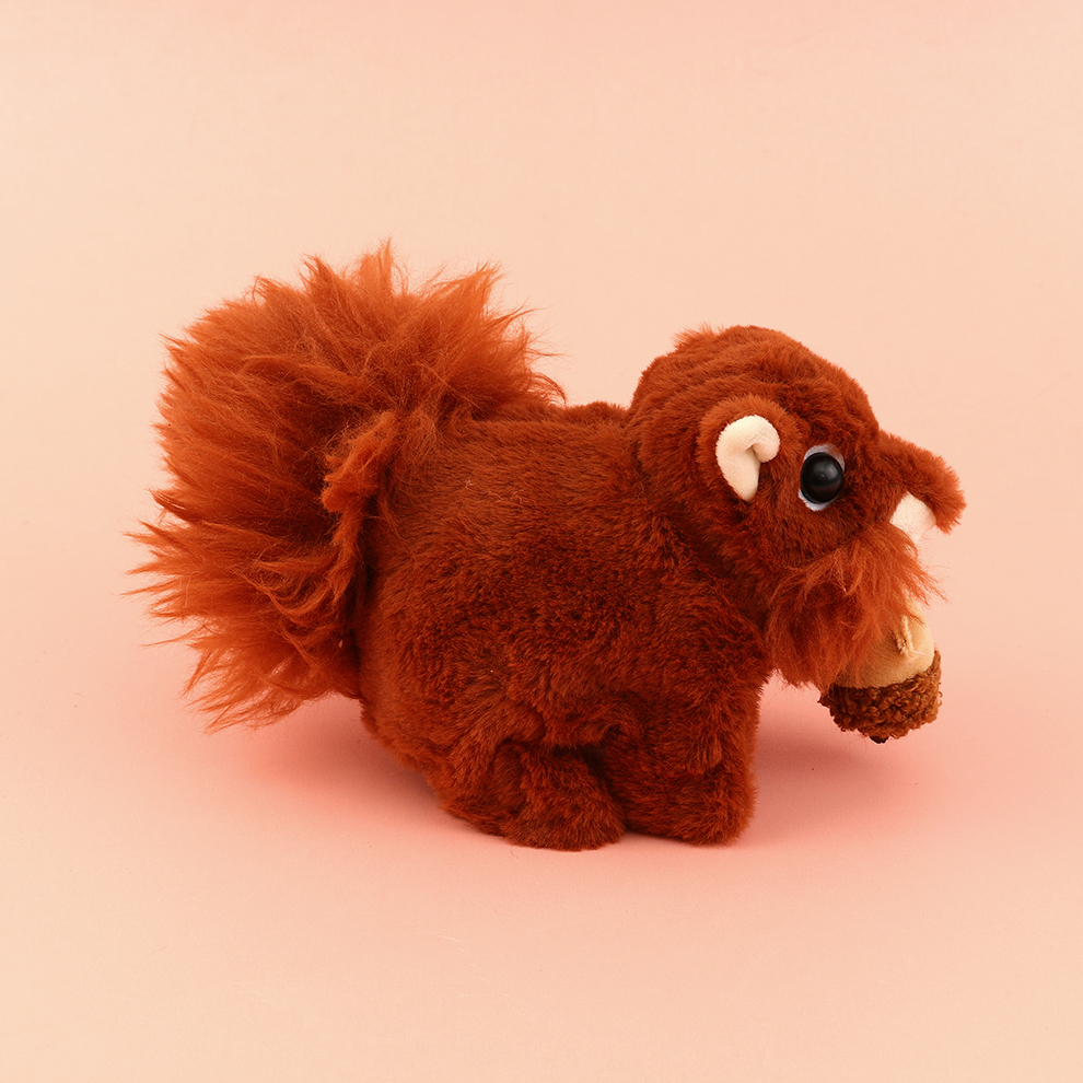 Red creativa pequeña ardilla juguete de peluche juguete eléctrico exportación boneca fábrica venta directa details Picture