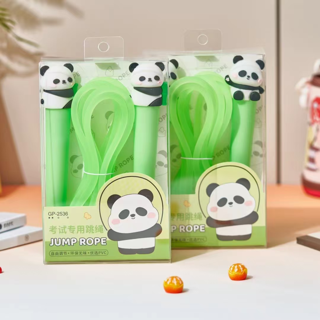 Fandouka stationery, creative and cute cartoon head panda skipping rope, sports and fitness products, skipping rope, children's outdoor