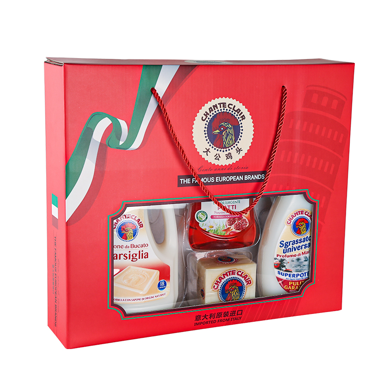 Italian Rooster Butler Four-piece household cleaning set Item Picture