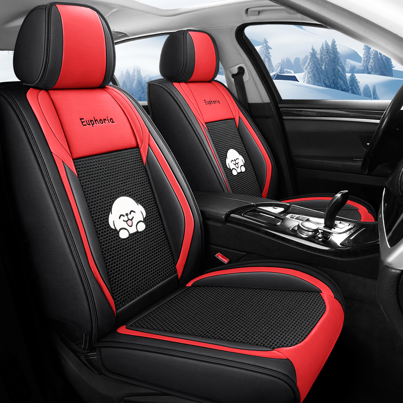 Summer ice silk machine-woven car seat cushion, fully enclosed seat cover, perforated breathable Napa leather seat cover, car seat cushion Application Scenario