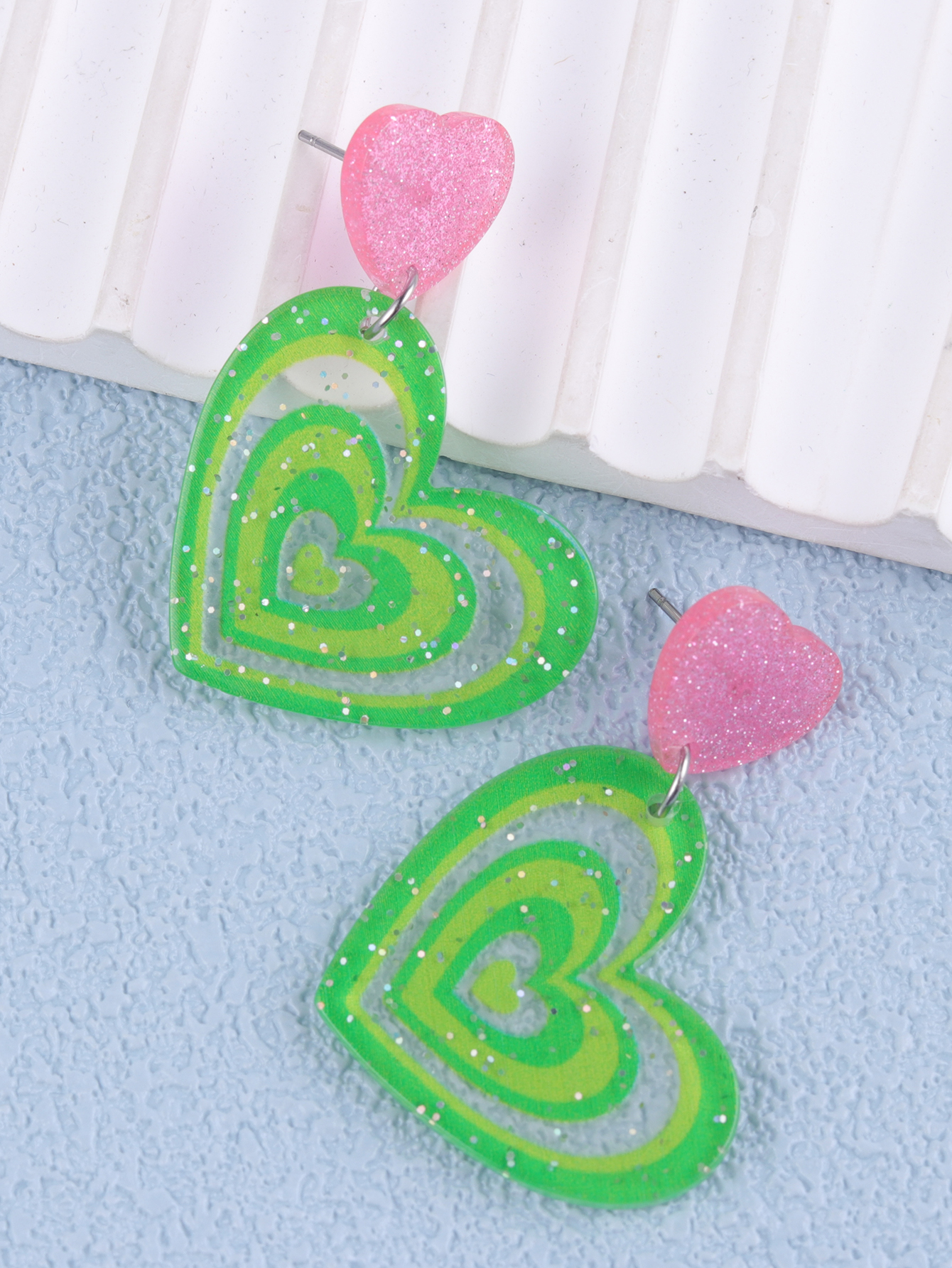 饰品/耳环/耳饰/玫瑰金耳钉/磨砂耳钉产品图