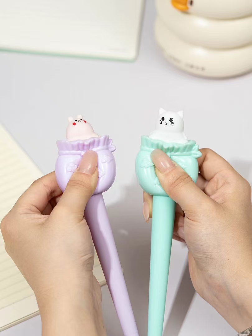 Fandouka Stationery Creative 3902 Cute Lucky Bag Stress-Relieving Gel Pen Smooth and Easy to Write, Factory wholesale creative stationery gel pen stationery Specification image