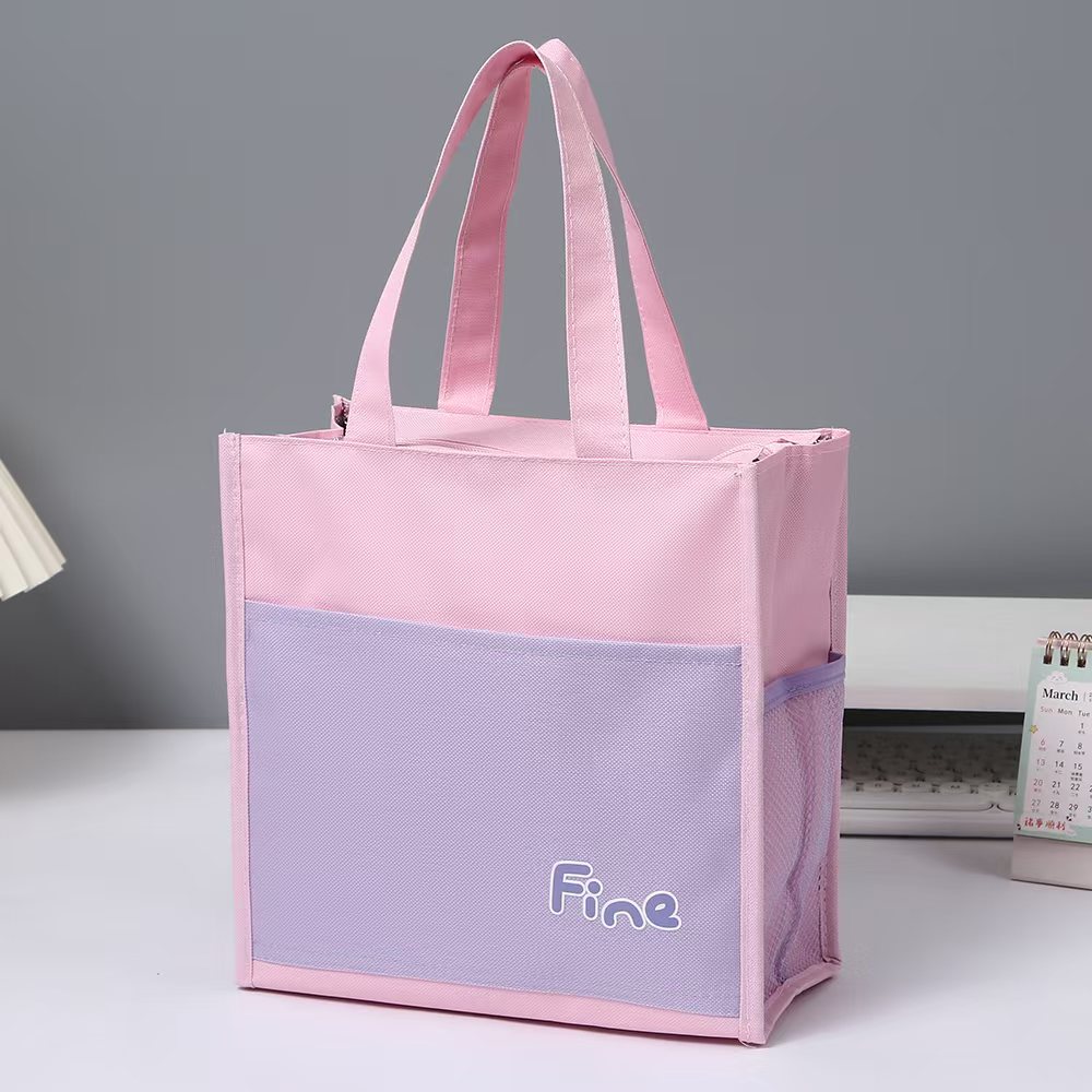 ins student and office worker insulated double-layer lunch box bag, lunch bag, waterproof and wear-resistant details Picture