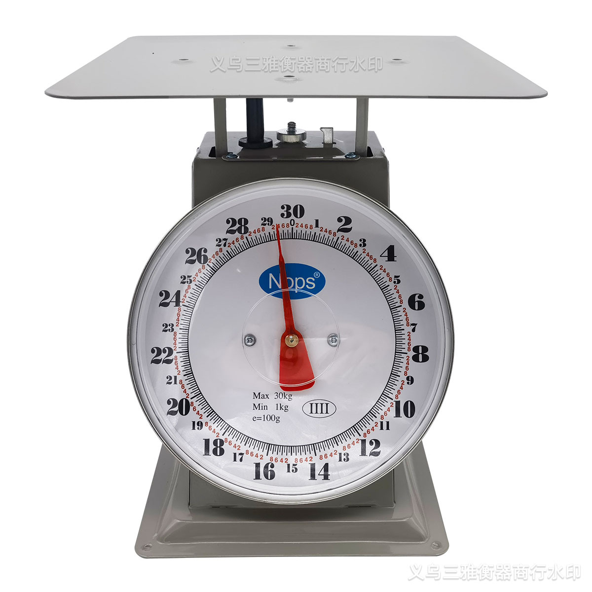 电子秤机械指针刻度盘式台秤 平面大称盘最大称重30kg 内销外贸弹簧台秤 详情5