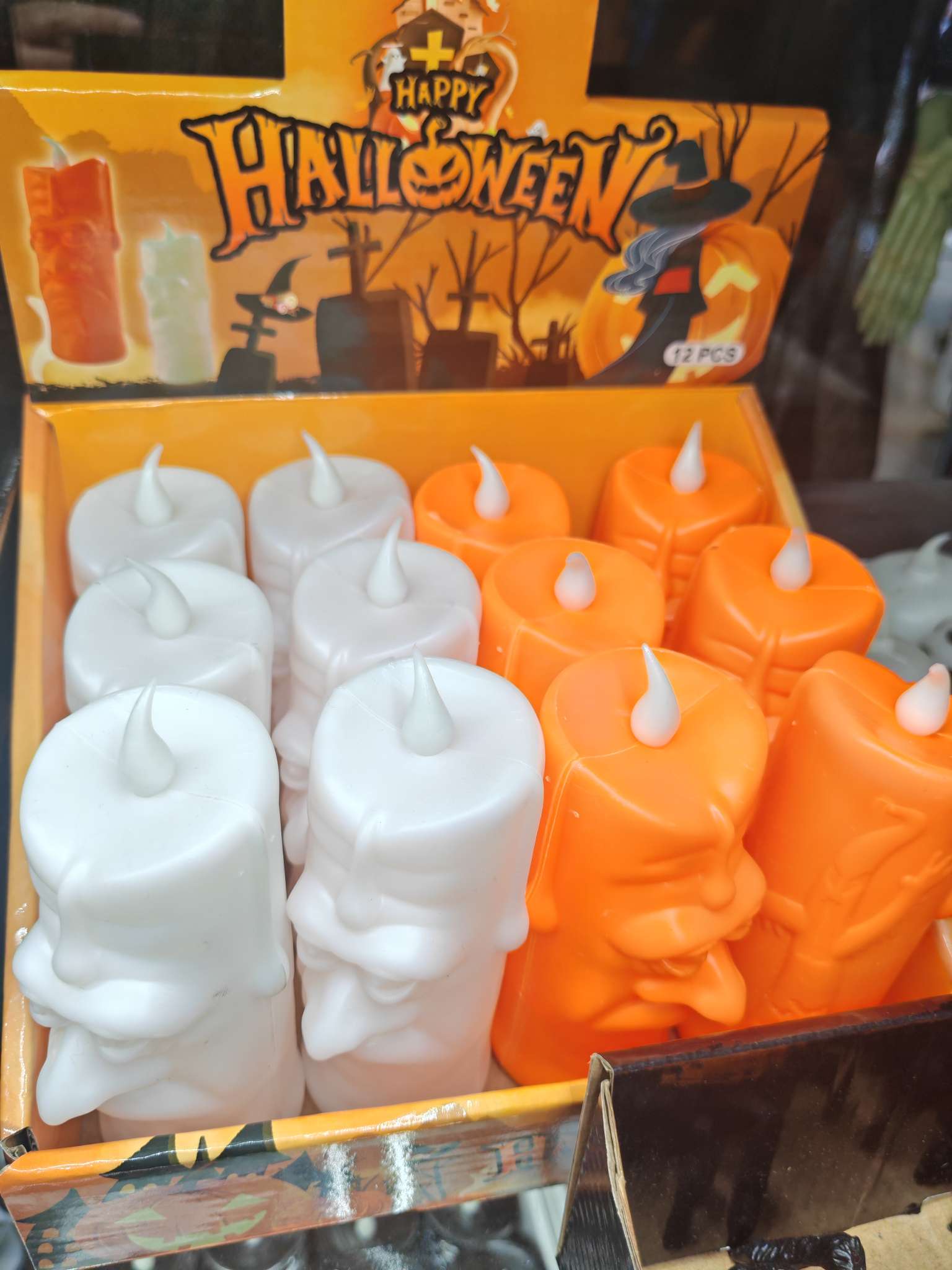 万圣节发光蜡烛LED闪光灯 派对装饰鼻子幽灵小夜灯闪光高脚杯节日装饰鼻子蜡烛幽灵南瓜蜡烛恐怖可爱派对节日氛围儿童玩具详情图5