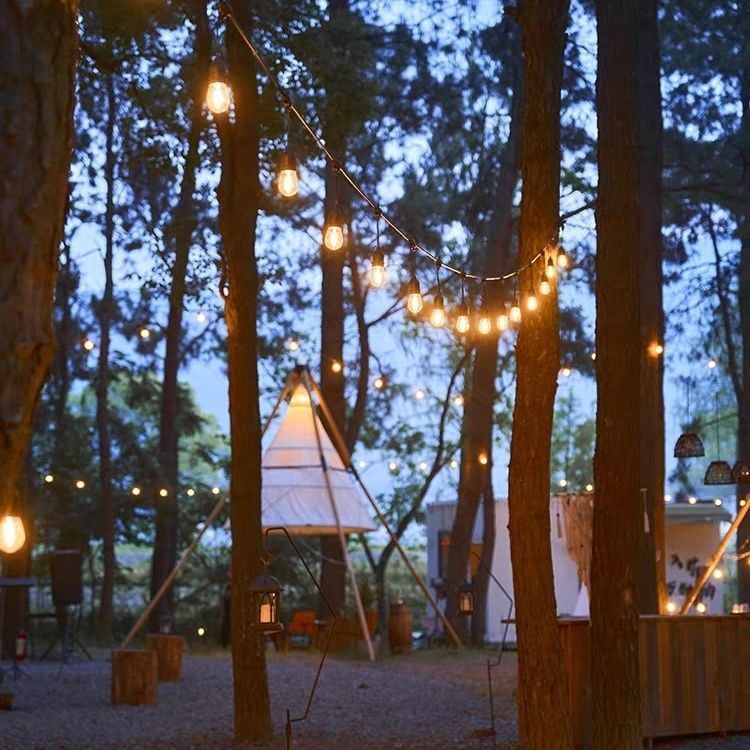 户外照明露营防水灯泡s14庭院草坪灯白底实物图