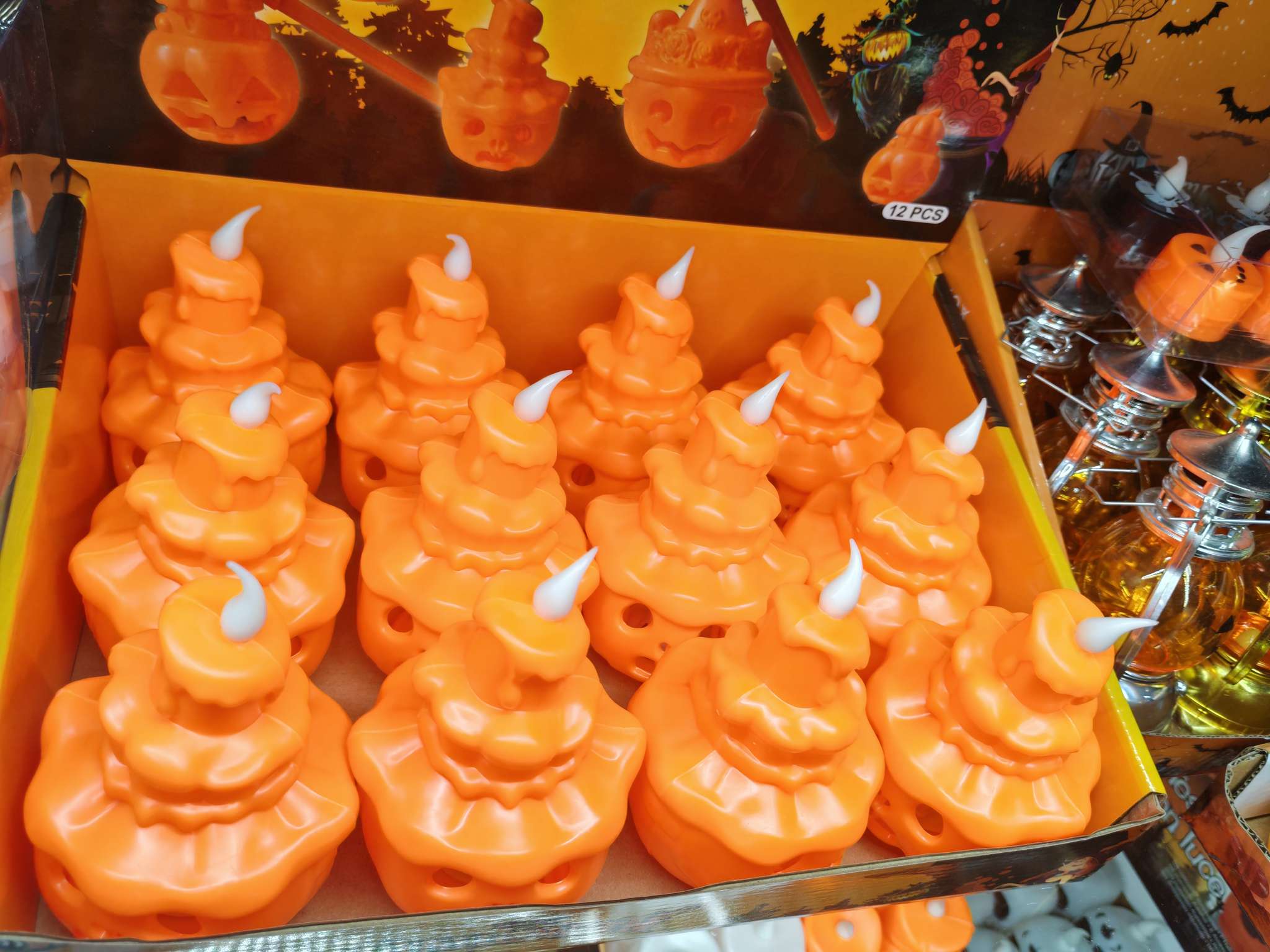 万圣节发光蜡烛LED闪光灯 派对装饰鼻子幽灵小夜灯闪光高脚杯节日装饰鼻子蜡烛幽灵南瓜蜡烛恐怖可爱派对节日氛围儿童玩具详情图10