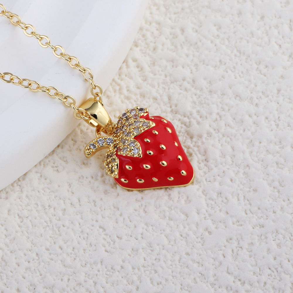 Swedish imported titanium steel chain, gold-inlaid jade four-leaf clover pendant, high-end accessory, fashionable, exquisite, wear-resistant and non-fading Mengfeini xl011 details Picture
