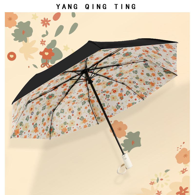 伞女晴雨伞两用雨伞折叠太阳伞防晒防紫外线全自动遮阳ins小碎花详情3