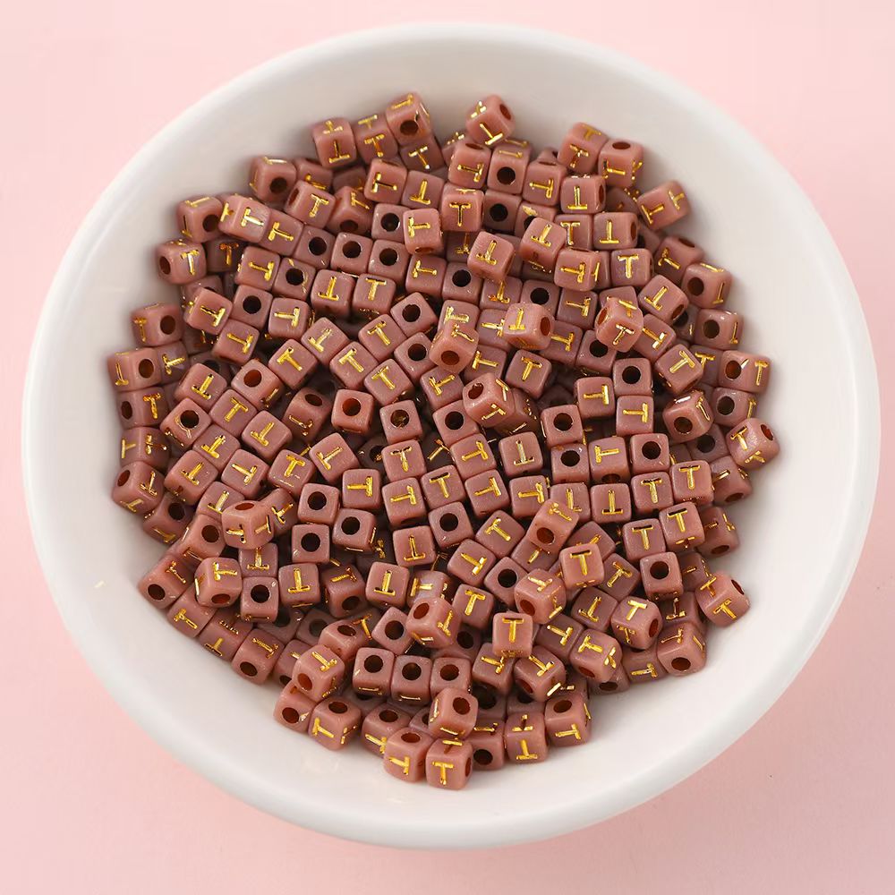 5毫米字母珠单字母混字母饰品半成品配件 精美散珠串珠珠子 手链项链耳环材料包详情图2