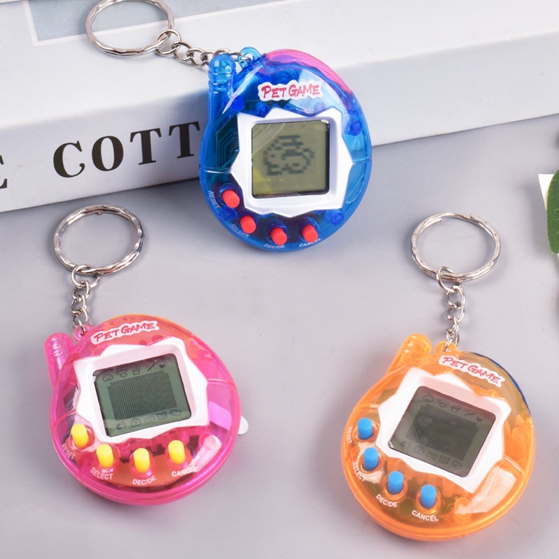Electronic pet game console, feeding pokemon, handheld pet machine, nostalgic classic game console, toy gifts for boys and girls details Picture