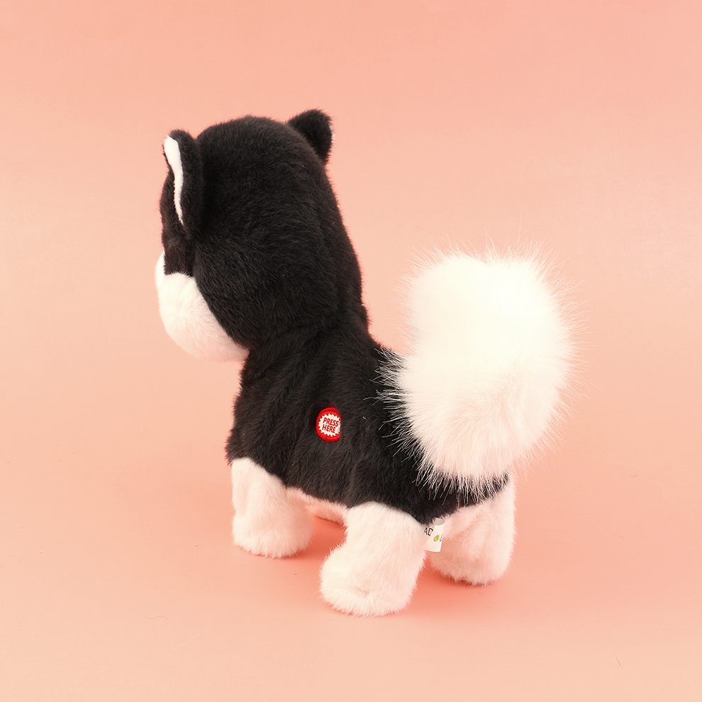 Electric toy simulation puppy sticking out its tongue, creative toy that can bark, walk and shake its head, plush simulation dog, wholesale in stock, factory direct sales Specification image