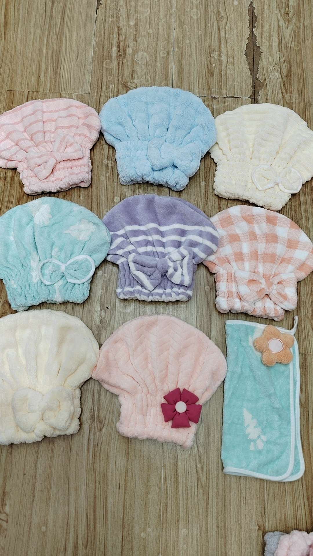 珊瑚绒涤锦干发帽干发帽女款可爱