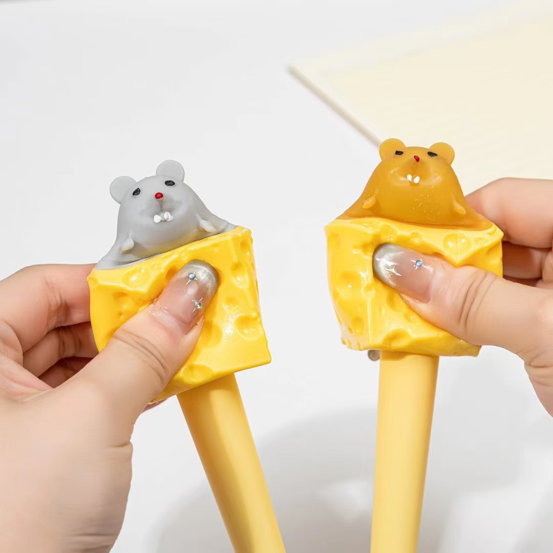 Fandouka Stationery offers creative and cute cheese stress-relieving gel pens that are smooth and easy to write. Wholesale of creative stationery gel pens Specification image