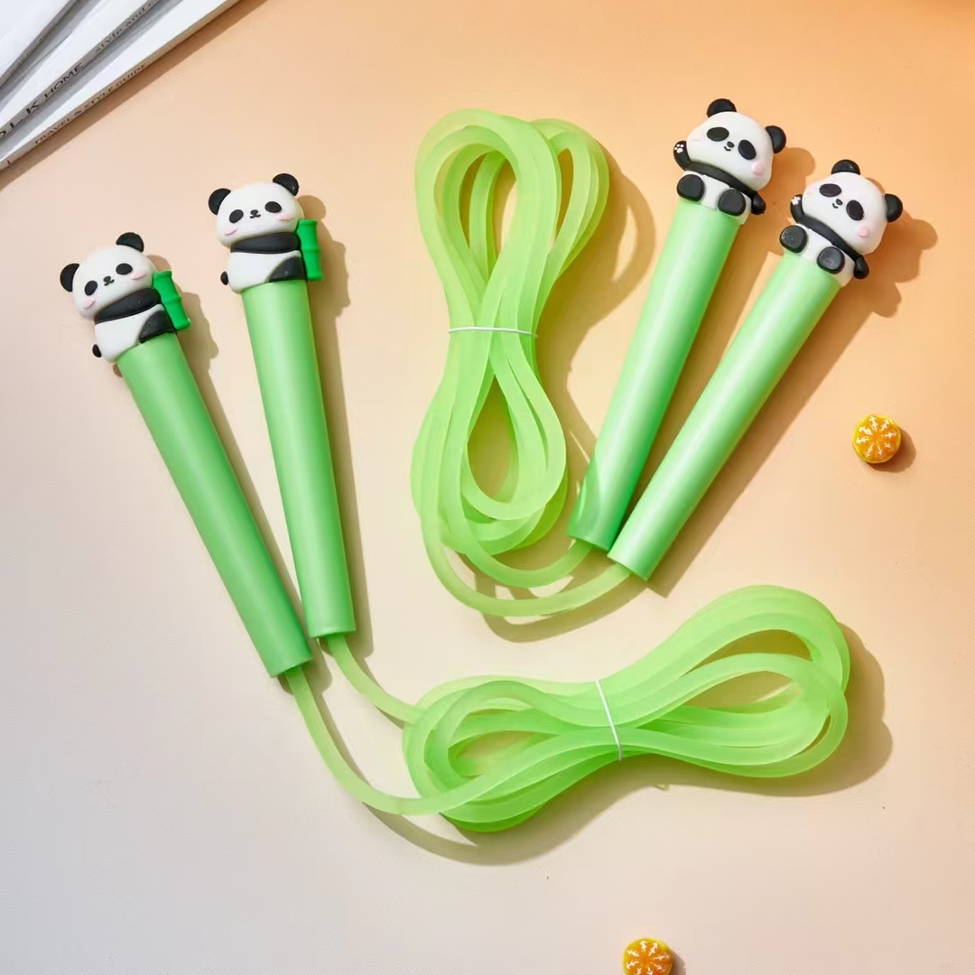 Fandouka stationery, creative and cute cartoon head panda skipping rope, sports and fitness products, skipping rope, children's outdoor Application Scenario