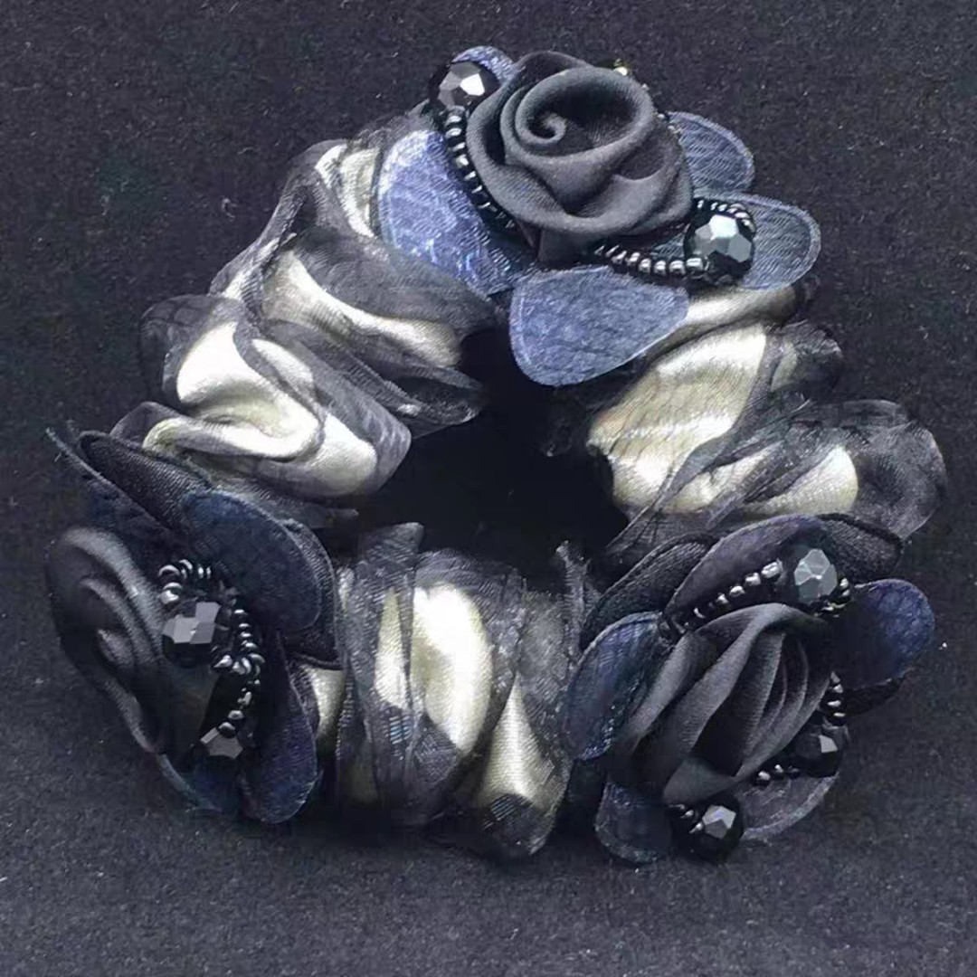 Elegant ladies' hair accessories and headwear sets, exquisite crystal beads, hair nets, Korean sweet accessories, simple and fashionable hair decorations