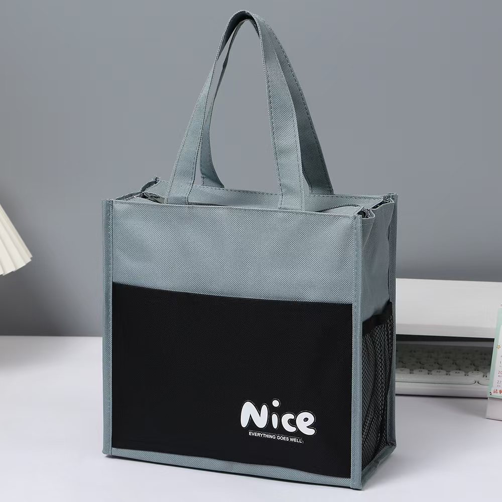 ins student and office worker insulated double-layer lunch box bag, lunch bag, waterproof and wear-resistant Specification image