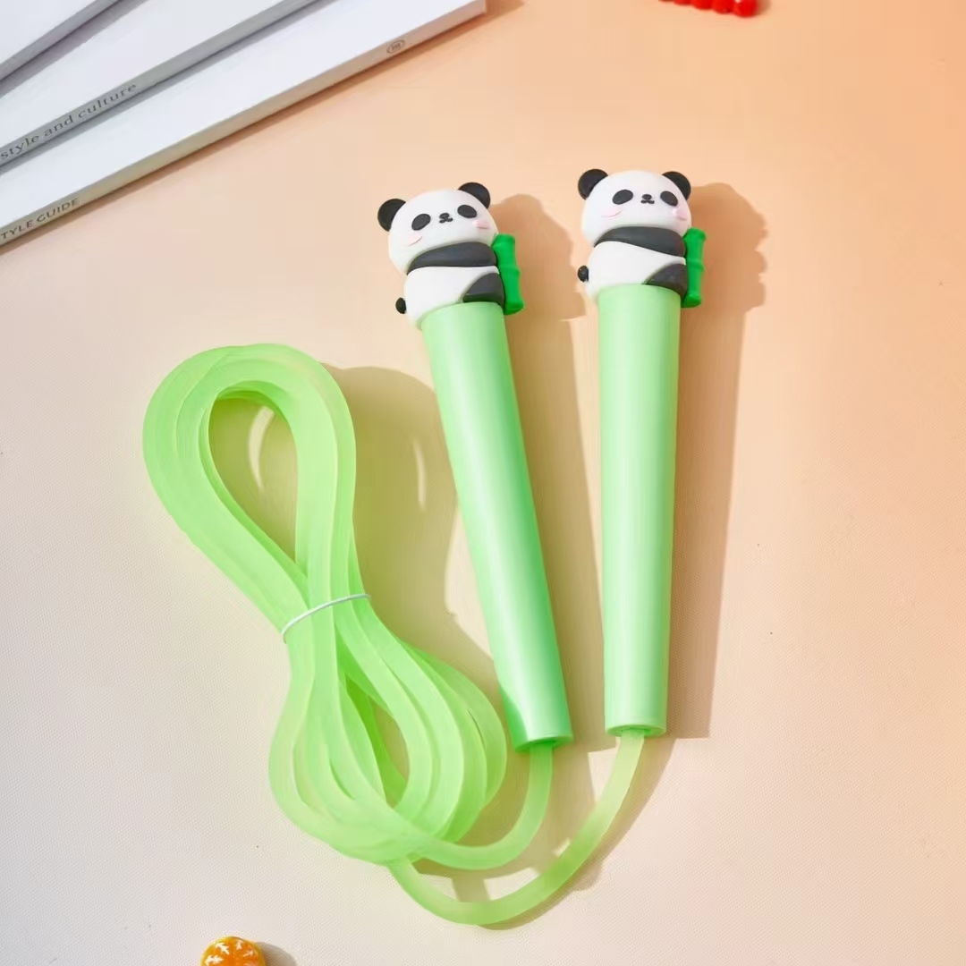Fandouka stationery, creative and cute cartoon head panda skipping rope, sports and fitness products, skipping rope, children's outdoor Specification image