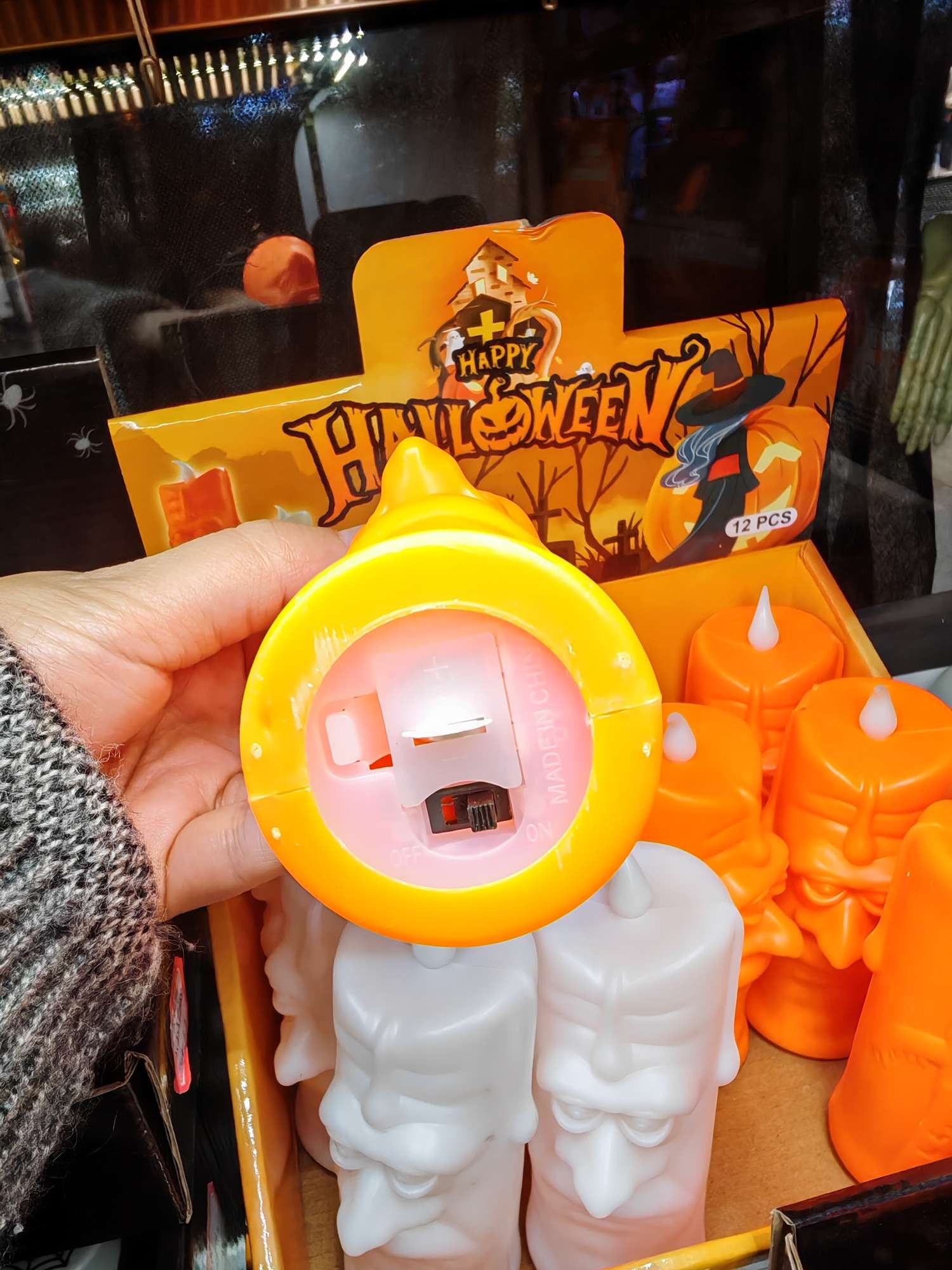 万圣节发光蜡烛LED闪光灯 派对装饰鼻子幽灵小夜灯闪光高脚杯节日装饰鼻子蜡烛幽灵南瓜蜡烛恐怖可爱派对节日氛围儿童玩具详情图5