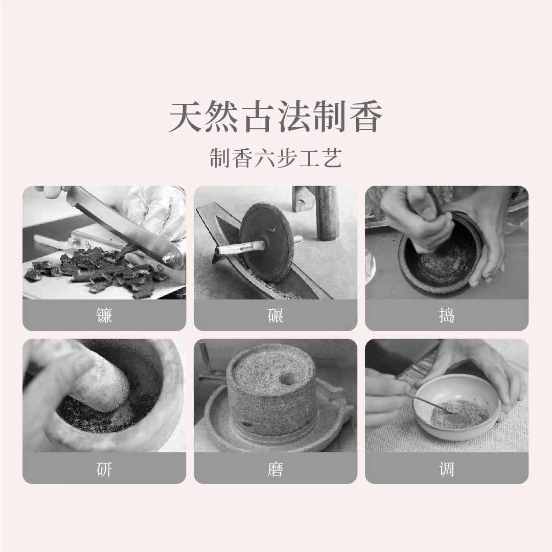 Han Chuan Xiang Song Yun Portable short tube incense coil Incense, agarwood and sandalwood incense, long-lasting natural fragrance for home use, indoor and bedroom Specification image