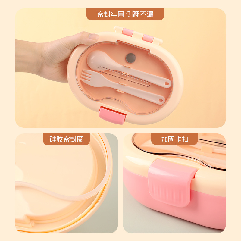 S153-A69 Small fresh division plastic with sauce box Portable fruit and vegetable lunch box Salad box with fork microwave Specification drawing