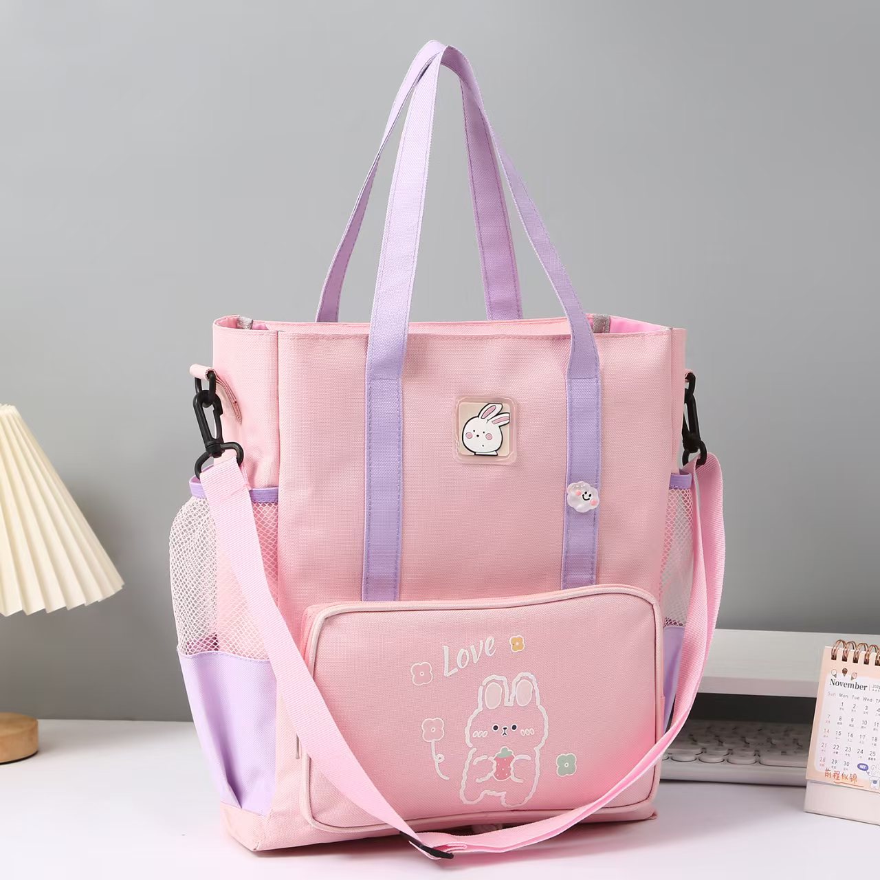Student tote bag Crossbody bag Remedial bag Boys and girls remedial bag Specification drawing
