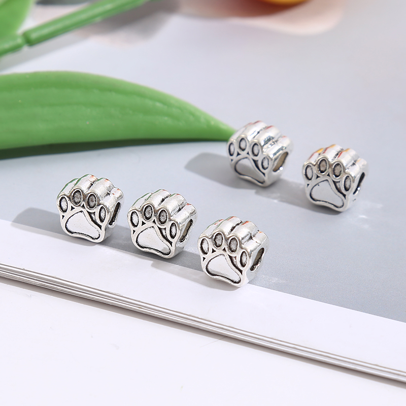 DIY jewelry set, dog claw alloy accessories, mobile phone chain, bracelet, large hole beads, handcrafted material package, creative bracelet, necklace, DIY jewelry design Specification image