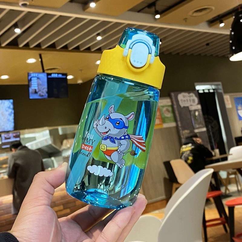 S150-TY-0877 Children's portable water bottle Kindergarten baby direct drinking pot high appearance level cartoon straw water bottle undefined