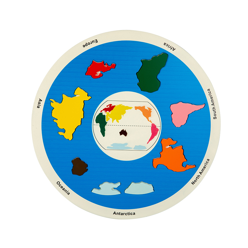 Wooden eight planets seven continents matching cognitive jigsaw Solar system planets moon phase changes early education science enlightenment toy seven continents jigsaw Item Picture