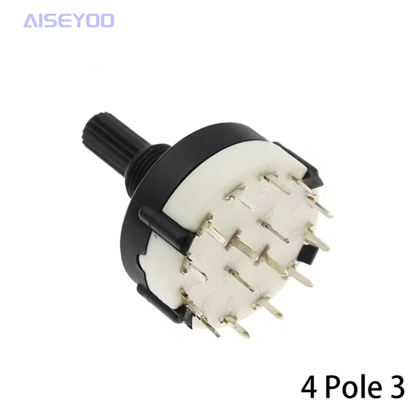The RS26MM band rotary switch is made of all-plastic and can adjust the gear position by itself. The handle length is 20MM. It is a single-blade 12-position, double-blade 6-position, triple-blade 4-position, four-blade 3-position rotary switch pic 10