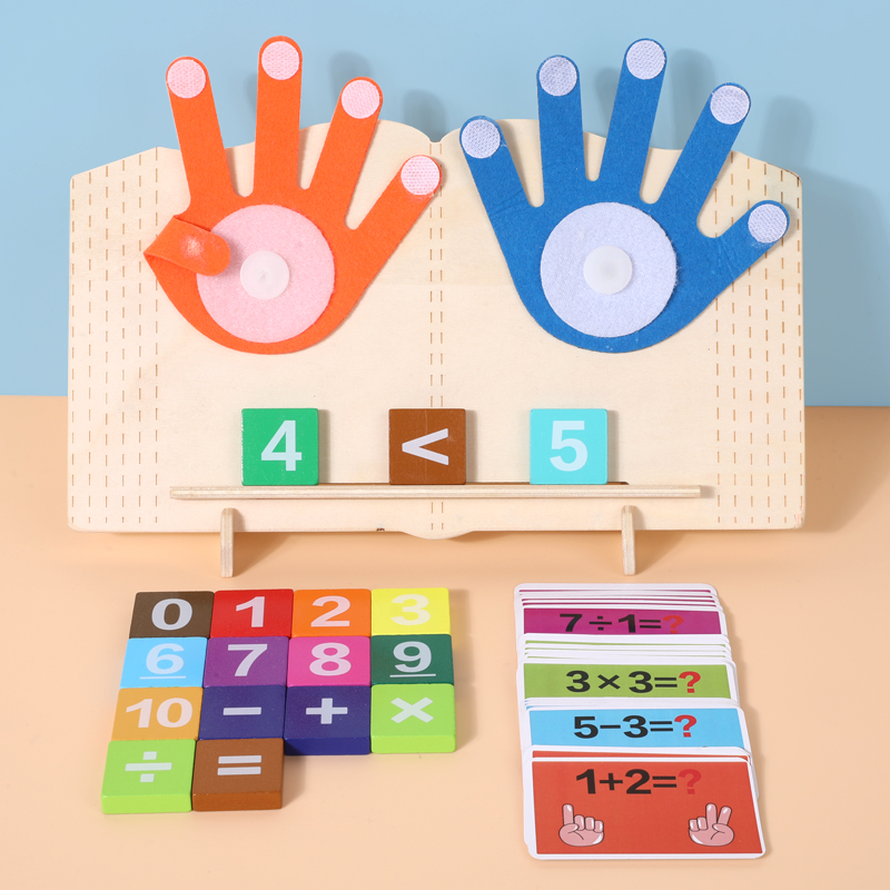 Montessori digital teaching AIDS kindergarten learning addition and subtraction finger mathematics cognitive puzzle arithmetic toys full figure