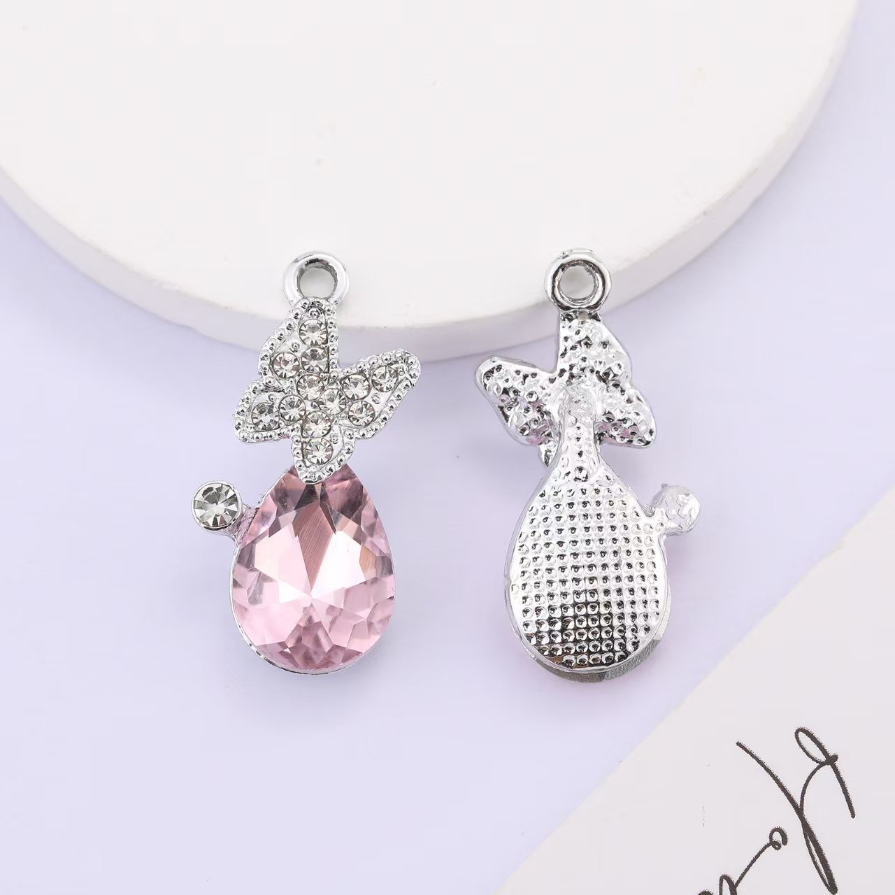 DIY饰品配件套装  网红爆款蝴蝶玻璃钻手链项链首饰吊坠diy配件