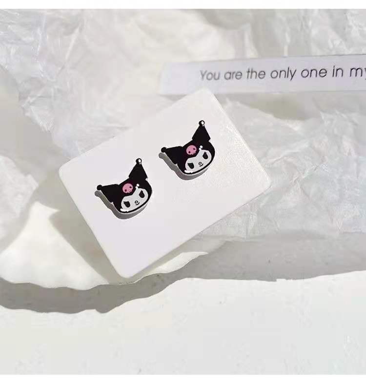 Kulomi ear clips, hole-free earrings, female student Korean version, simple plastic needle, silver needle ear studs, super fairy magnet magnetic ear studs, earrings pic 4