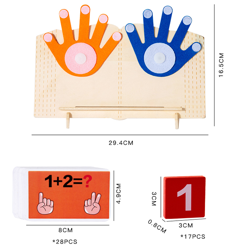 Montessori digital teaching AIDS kindergarten learning addition and subtraction finger mathematics cognitive puzzle arithmetic toys Item Picture