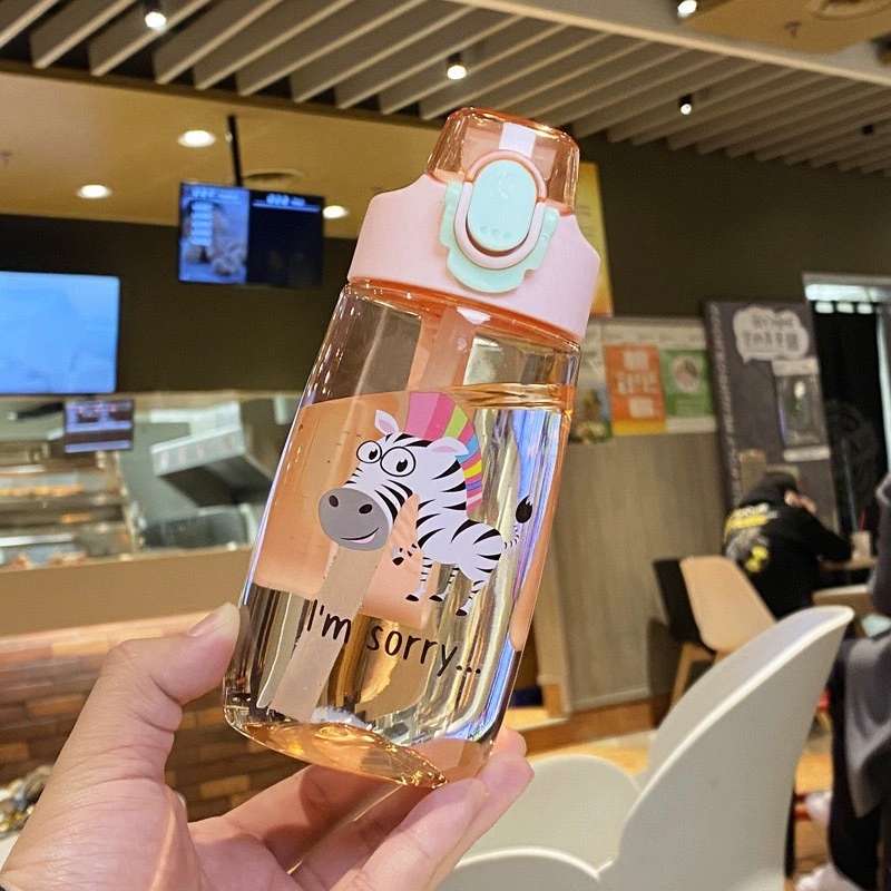 S150-TY-0877 Children's portable water bottle Kindergarten baby direct drinking pot high appearance level cartoon straw water bottle undefined