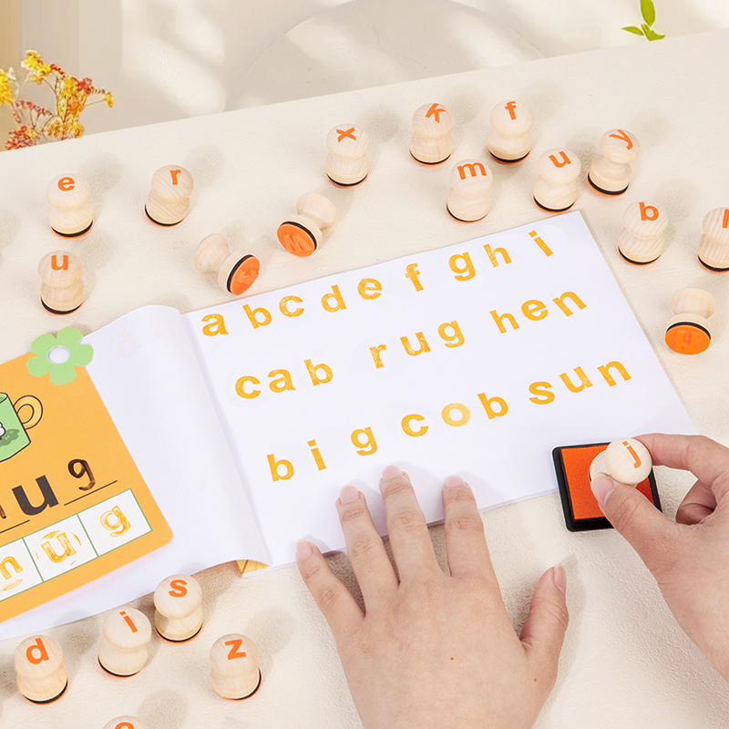 Learning Alphabet Stamp Cognitive card set can be repeatedly erased early education alphabet cognitive card CPC CE EN71 Specification drawing