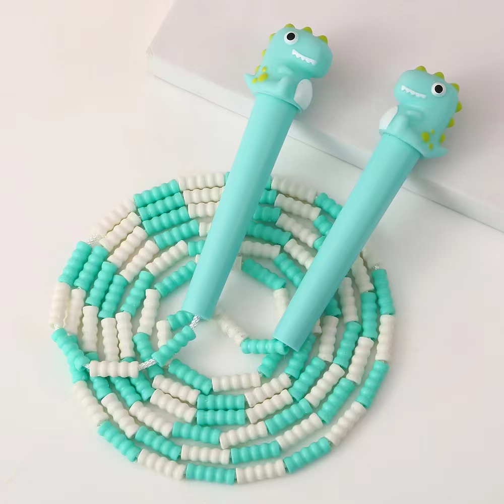 Fan Dou Ka Stationery Creative Cute Cartoon Head Super Dino Jimmy Bamboo Joint Skipping Rope Sports Goods Fitness Goods Skipping rope Children outdoor Application Scenario