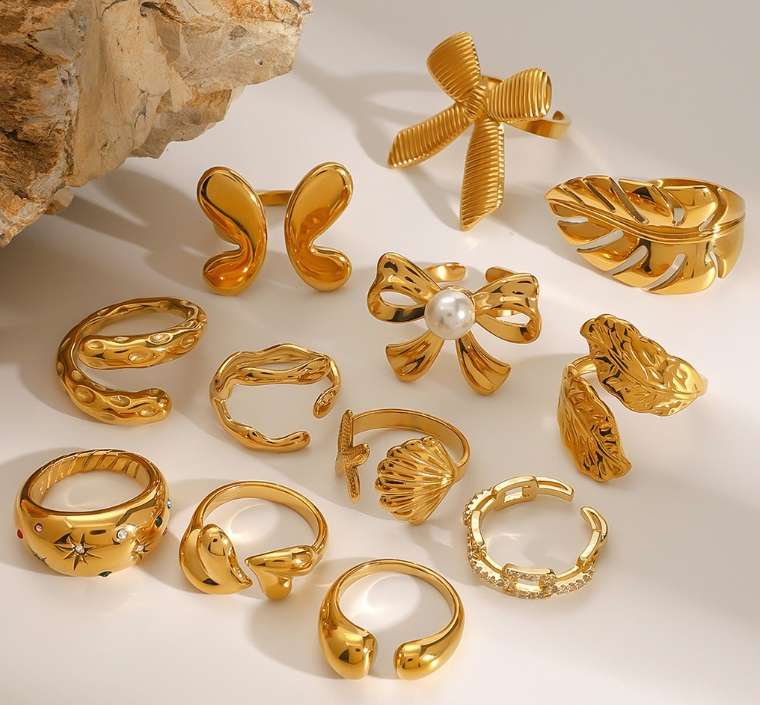 不锈钢戒指  ins流行 夸张时尚 款式多样 图