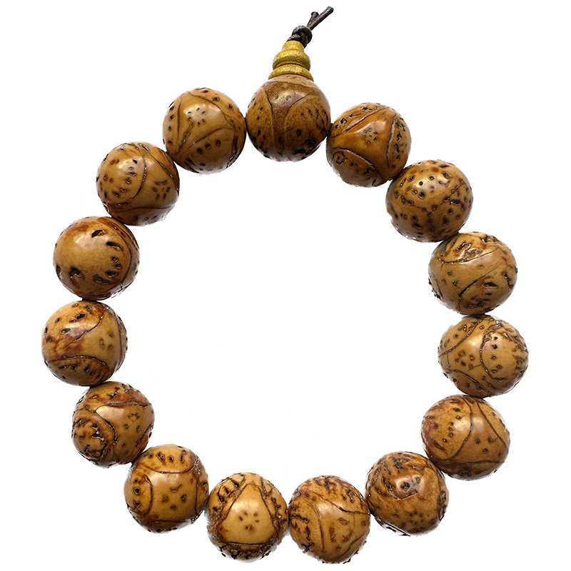 Fude Xuan 14m Longan Bodhi Bracelet Wholesale, natural phoenix eye Bodhi seed cultural play Buddhist prayer beads bracelet, men's and women's single circle bracelet, Star and Moon Bodhi factory, large stock, temple gift, scenic area night market stall, street stall bestseller Item Picture