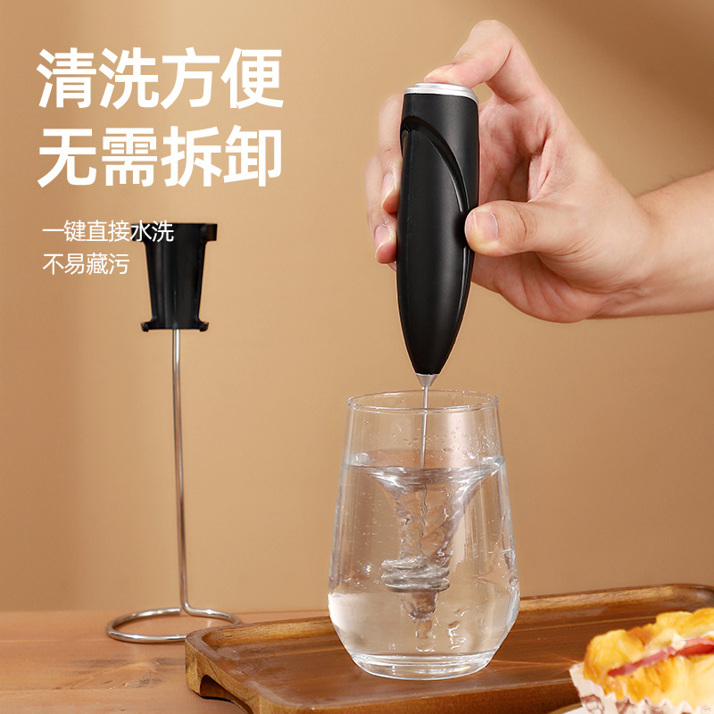 New electric mixer, egg beater, coffee stirrer, milk latte art, kitchen small appliance, stainless steel coffee cream, electric milk frother, cross-border Amazon, TikTok supply, TV bestseller details Picture