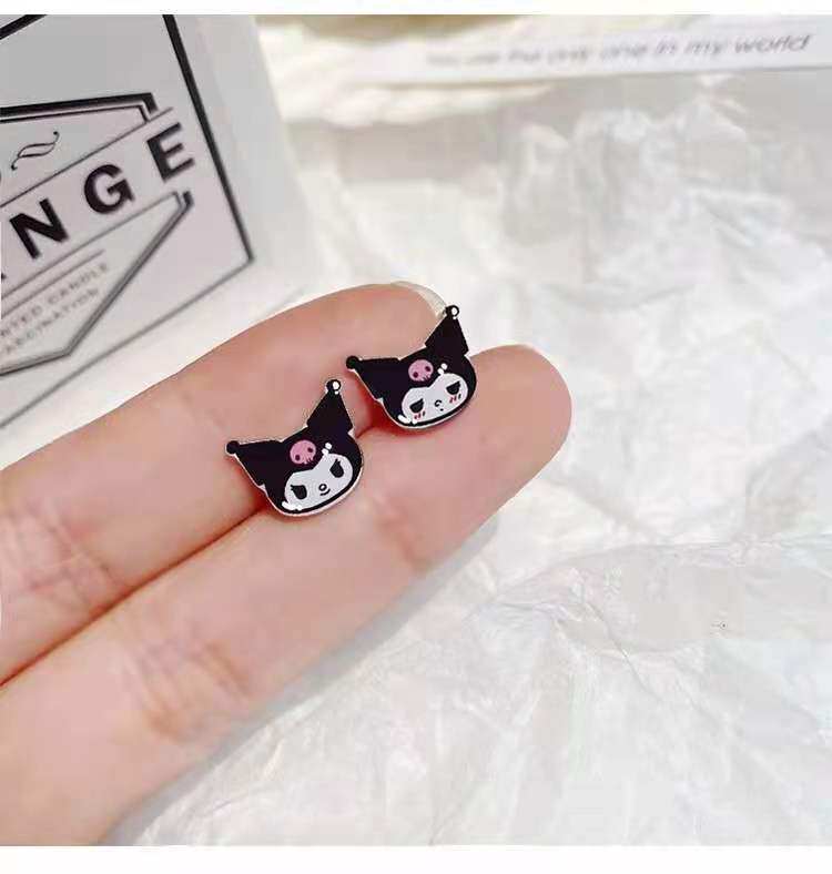 Kulomi ear clips, hole-free earrings, female student Korean version, simple plastic needle, silver needle ear studs, super fairy magnet magnetic ear studs, earrings pic 3