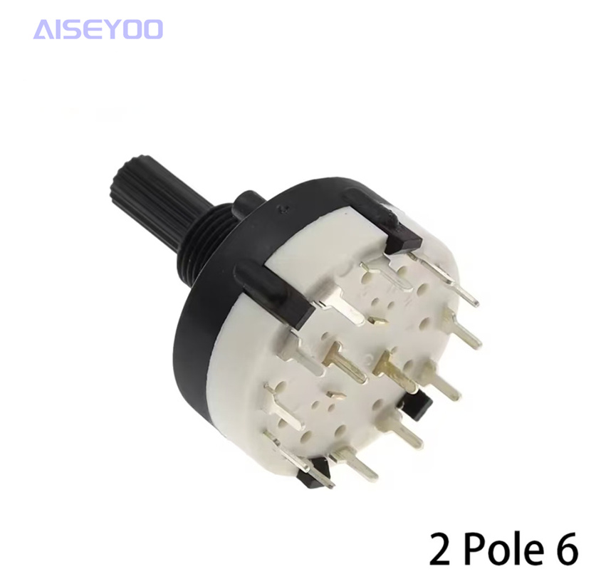 The RS26MM band rotary switch is made of all-plastic and can adjust the gear position by itself. The handle length is 20MM. It is a single-blade 12-position, double-blade 6-position, triple-blade 4-position, four-blade 3-position rotary switch pic 8