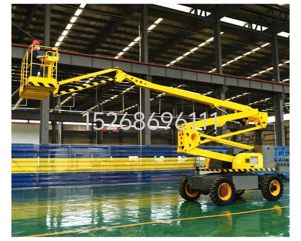 Fully self-propelled articulated boom aerial work platform, electric self-propelled straight boom lift, 360-degree rotating lift platform detail image 9