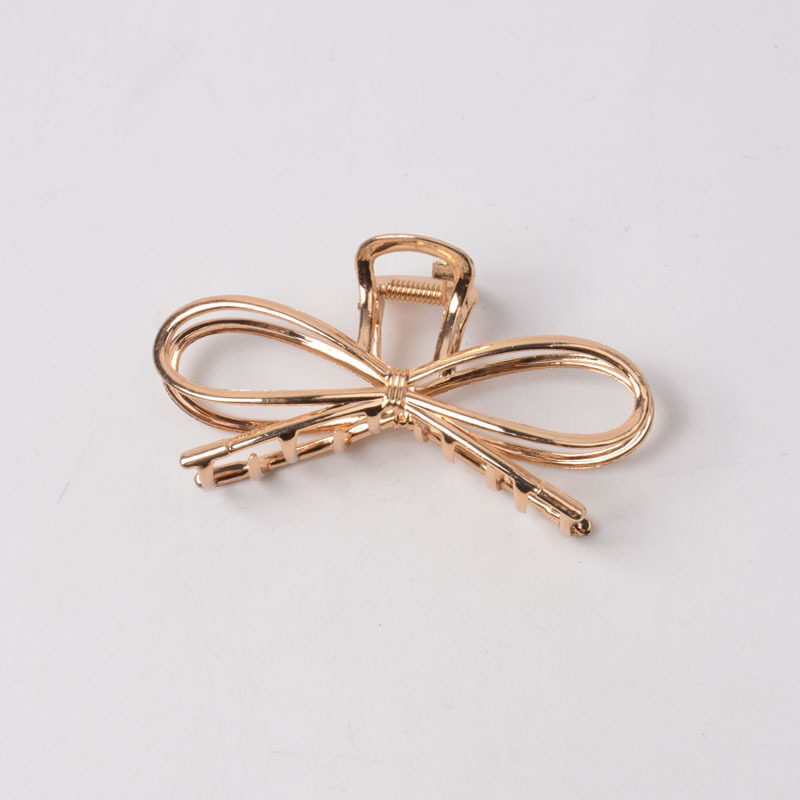 Korean-style ins geometric clips, bow alloy shark clips, fashionable Internet celebrity grab clips, women's headwear wholesale grab clips detail image 6