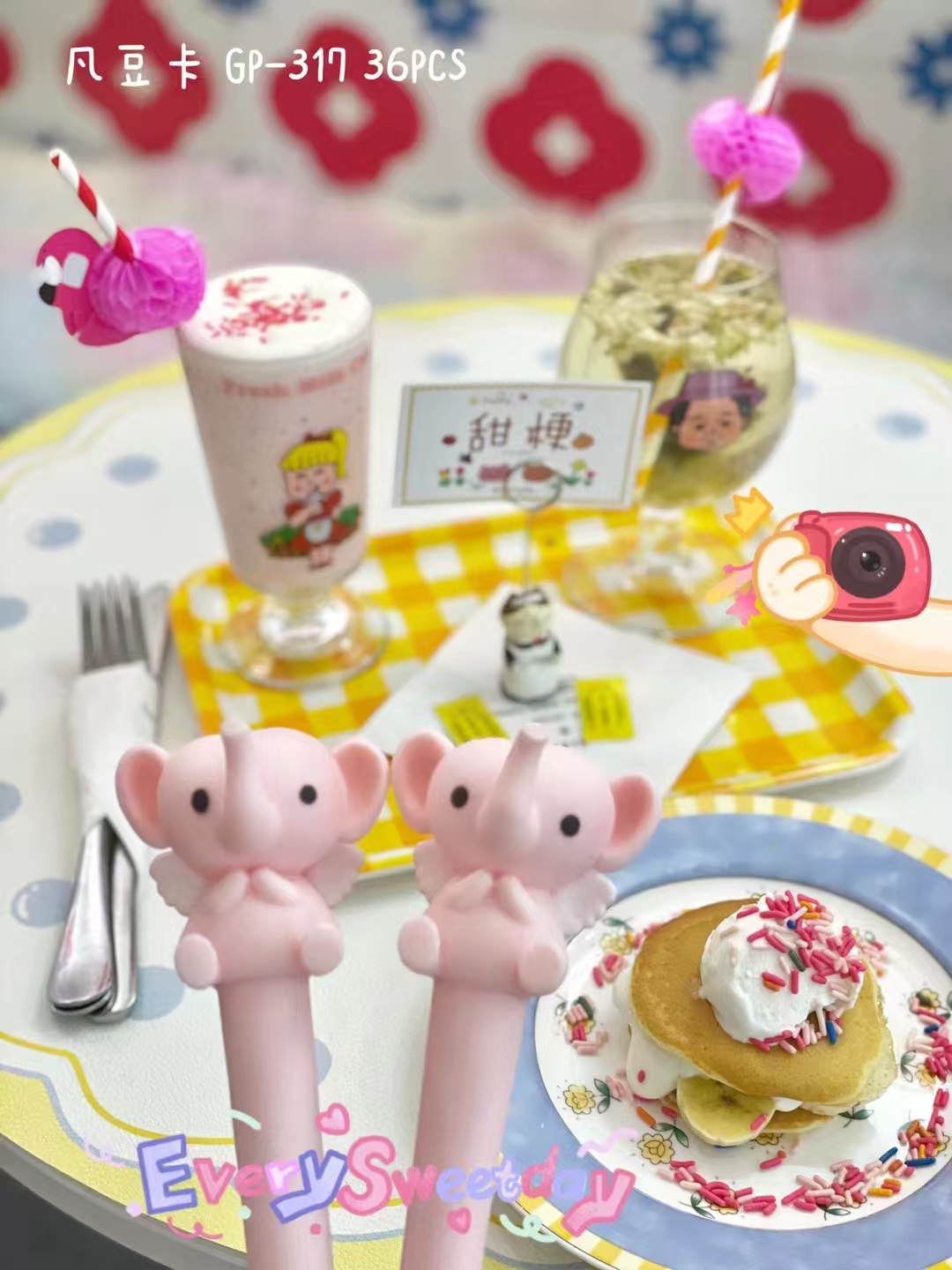 Fandouka Stationery Creative Elephant QQ Fun Gel Pen Smooth and easy to write, wholesale creative stationery gel pen stationery Application Scenario