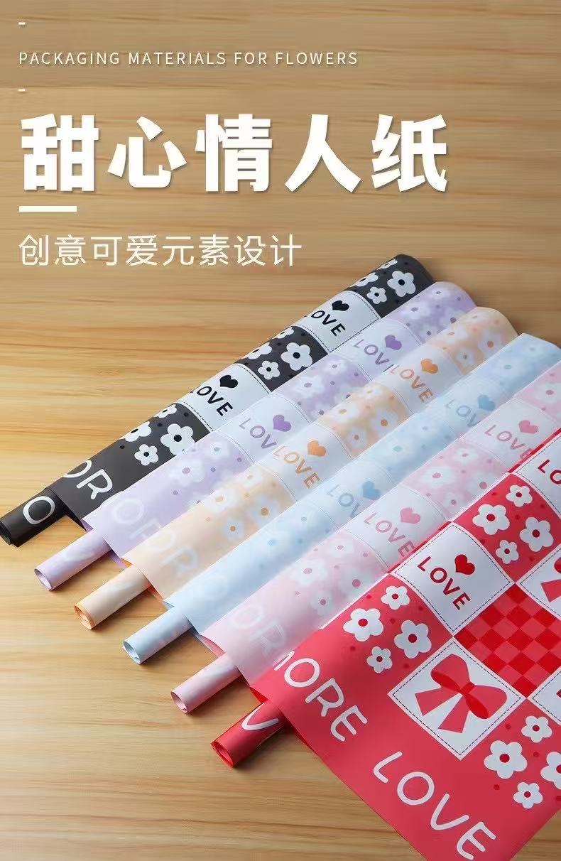 Laser paper for daily-use flower packaging, flower bouquet wrapping paper, pleated crepe paper, flower beautification and decoration, high-end flower shop packaging material detail image 6