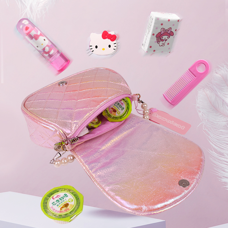 Big-tailed cat cartoon cute and adorable pearl crossbody bag, children's crossbody bag, children's single-shoulder bag, girls' cute outdoor fashion mini Korean version crossbody bag, handbag mini bag, cartoon children's bag, cute small bag, cute small bag Application Scenario