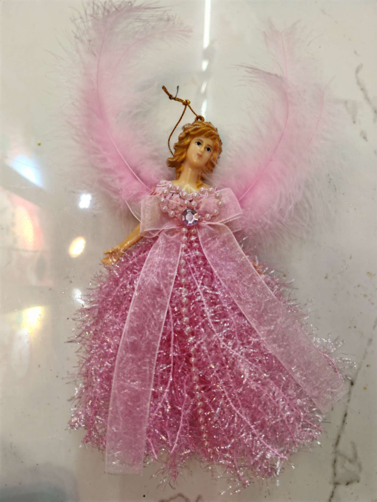 Christmas decorations, angel pendants, office culture festival daily necessities, Christmas snowflakes, electrostatic stickers, ribbons, foam cherries, Christmas pendants, Christmas ribbons, festive atmosphere details Picture