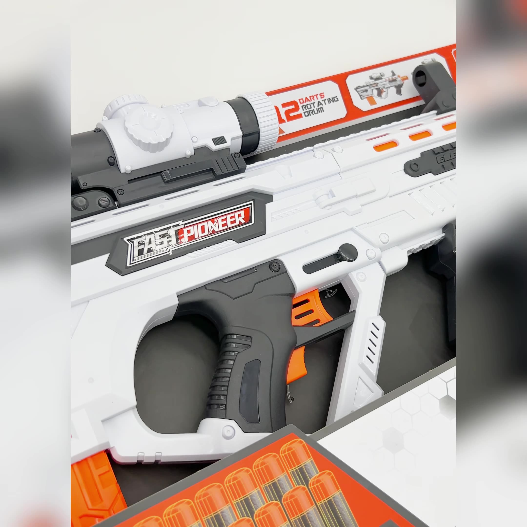 超大号电动连发旋转软弹枪可发射玩具枪男孩吃鸡机关儿童电动