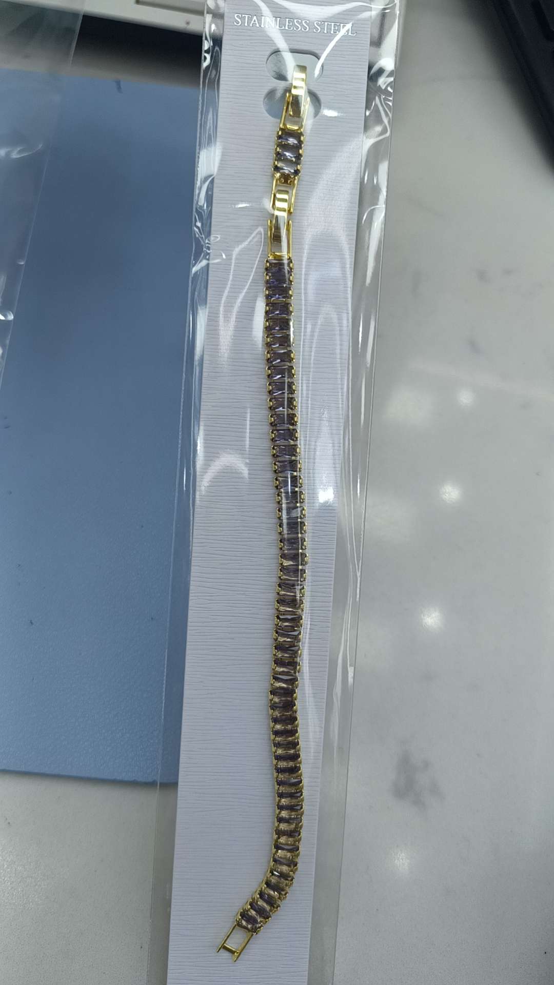 水晶手链 时尚饰品 手饰 精致水晶手串 个性手链 优雅饰品 炫酷不锈钢手饰水晶图